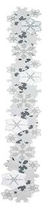 Hópehely mintás karácsonyi asztali futó - 20X160 cm