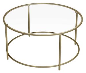 Dohányzóasztal - arany - Vasagle Loft - Ø84 cm