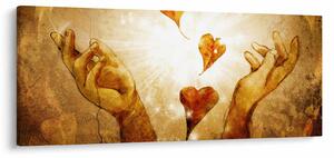 Kép - Szeretettel teli kezek festménye (120x50 cm)