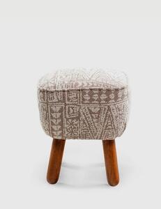 Atelier Del Sofa puff bézs mitológiai etnikus mintával - bézs