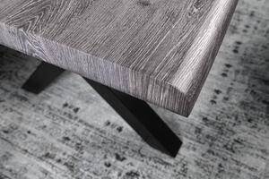 Design étkezőasztal Kaniesa 160 cm szürke - vad tölgy utánzata