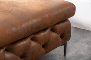 Design sarok ülőgarnitúra Rococo 275 cm antik barna - jobbos kivitel