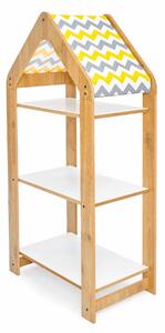 Hanah Home Multi Purpose Shelf Natural White Yellow Multipurpose Shelves 3 - Natural, White, Yellow