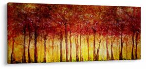Kép - Lombhullató erdő festménye (120x50 cm)