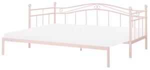 Kihuzható pasztellrózsaszín ágy 90 x 200 cm TULLE