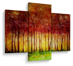 Kép - Lombhullató erdő festménye (90x60 cm)