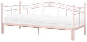 Kihuzható pasztellrózsaszín ágy 90 x 200 cm TULLE