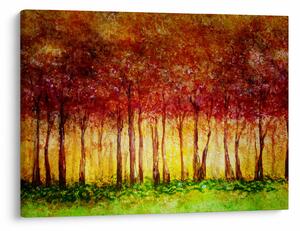 Kép - Lombhullató erdő festménye (70x50 cm)
