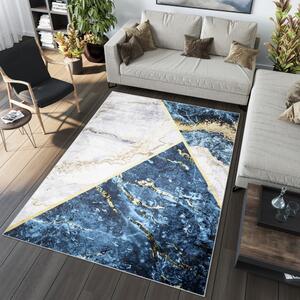 TOSCANA Modern kék szőnyeg absztrakt mintával Szélesség: 80 cm | Hossz: 150 cm