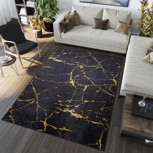 TOSCANA Modern sötét színű szőnyeg márványmintával Szélesség: 80 cm | Hossz: 200 cm