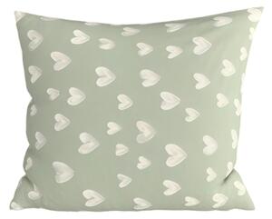Mikroszálas párnahuzat STARS HEARTS 45x45 cm, zöld