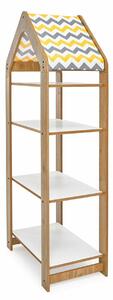 Hanah Home Multi Purpose Shelf Natural White Yellow Multipurpose Shelves 4 - Natural, White, Yellow