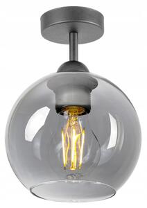 Glimex Orb üvegbúrás mennyezeti lámpa füstüveg / grafit 1xE27