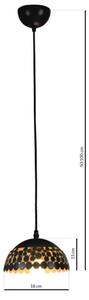 Milagro LISA fekete függőlámpa (ML6135) 1xE27