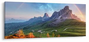 Szivárvány képe a sziklák felett (120x50 cm)