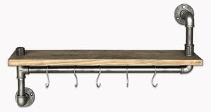 Hanah Home Pipe Shelf Fekete Dió Boruraf008