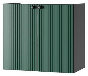 Zöld-antracitszürke alacsony fali mosdó alatti szekrény 61,5x55,5 cm Asti – STOLKAR