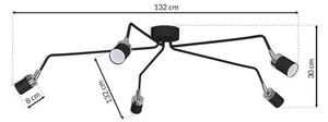 Milagro JOKER mennyezeti lámpa fekete króm (MLP1341) 5xGU10
