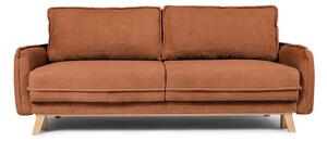 Narancssárga kordbársony kinyitható kanapé 218 cm Tori – Bonami Selection