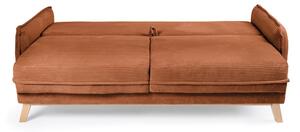 Narancssárga kordbársony kinyitható kanapé 218 cm Tori – Bonami Selection