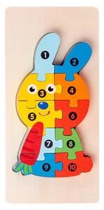 3D-s Montessori fa puzzle játék