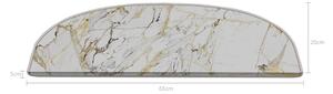 Fehér lépcsőszőnyeg szett 16 db-os 20x65 cm Marble Art – Vitaus