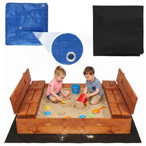 Sb-120set impregnált fa homokozók 120 x 120 cm