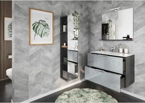 Szürke magas-fali fürdőszoba szekrény 36x93 cm Vasio – Germania