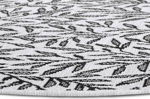 Fekete-fehér kerek szőnyeg ø 160 cm Twig – Hanse Home
