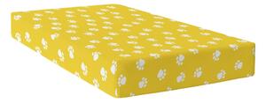 Dogs sárga elasztikus pamut lepedő, 90 x 200 cm - Mr. Fox