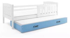 Cub kihúzható ifjúsági ágy 90x190, fiókkal, fehér/kék