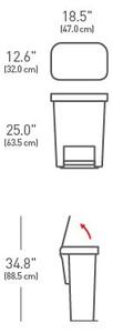 Acél pedálos szemetes 55 l - simplehuman
