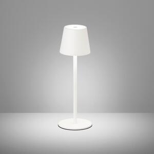 Fehér LED szabályozható-mozgásérzékelős asztali lámpa fém búrával (magasság 38 cm) Tropea – Fischer & Honsel