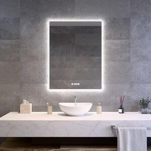 Welland Hugo LED tükör - fényerő + színhőfok állítás + páramentesítő + óra - 70 x 90 cm