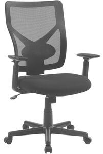 SONGMICS Ergonomikus hálós irodai szék, teljesen állítható, állítható karfával és deréktámasszal, 68x67x113 cm, fekete