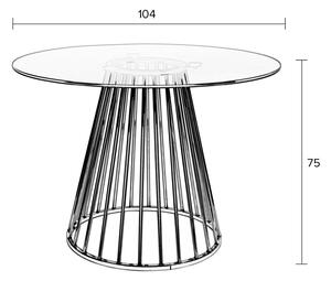 Kerek étkezőasztal üveg asztallappal ø 104 cm Floris – White Label