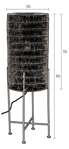 Natúr színű állólámpa juta búrával (magasság 95 cm) Kari – Dutchbone