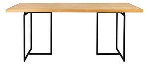 Étkezőasztal tölgyfa dekoros asztallappal 90x180 cm Class – Dutchbone