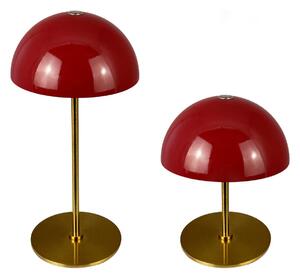 Asztali lámpa Dyberg Larsen, Along, dimmable, Piros, Nappali, Fém, Skandináv