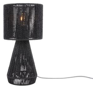 Fekete asztali lámpa papír zsinór búrával (magasság 40 cm) Forma Cone – Leitmotiv