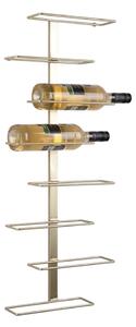 Aranyszínű fali fém bortartó polcos állvány, palackok száma 8 Float – PT LIVING