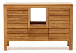 Natúr színű alacsony teakfa mosdó alatti szekrény 120x80 cm Neria – Kave Home