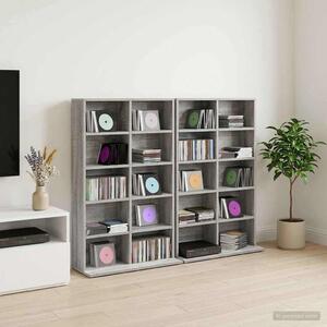 VidaXL CD szekrény 2 db Szürke Sonoma 65 x 23,5 x 97,5 cm Szerelt Fa