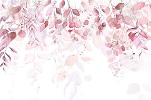 Öntapadó fotótapéta növények rózsaszín kivitelben