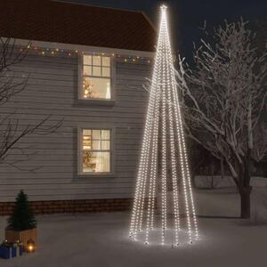 Karácsonyfa cövekkel 1134 hideg fehér LED-del 800 cm (343563)