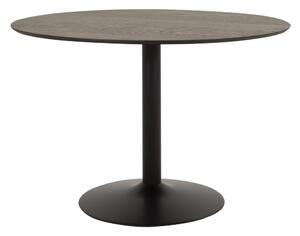 Kerek étkezőasztal tölgyfa dekoros asztallappal ø 110 cm Taco – Tenzo