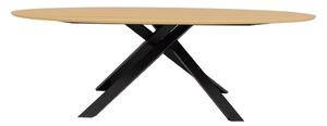 Étkezőasztal tölgyfa dekoros asztallappal 120x240 cm Cox – Tenzo
