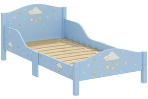 AIYAPLAY Montessori gyerekágy 3-6 éveseknek, felhő mintával gyerekszobába, 146 x 76,5 cm, kék
