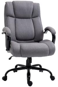 Vinsetto ergonomikus irodai szék lenvászon anyagból, 220 kg, forgó, állítható magasságú, 71 x 80 x 118 cm, világosszürke