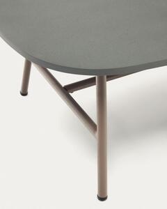 Kerek kerti tárolóasztal beton asztallappal ø 60 cm Bramant – Kave Home